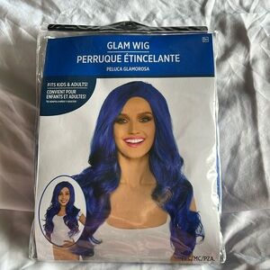 Blue wig for kids and adults